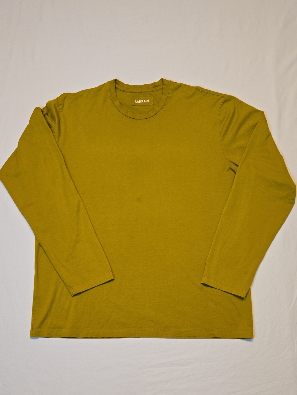 Labo.Art Pale Green Long Sleeve Cotton Crew Neck Shirt